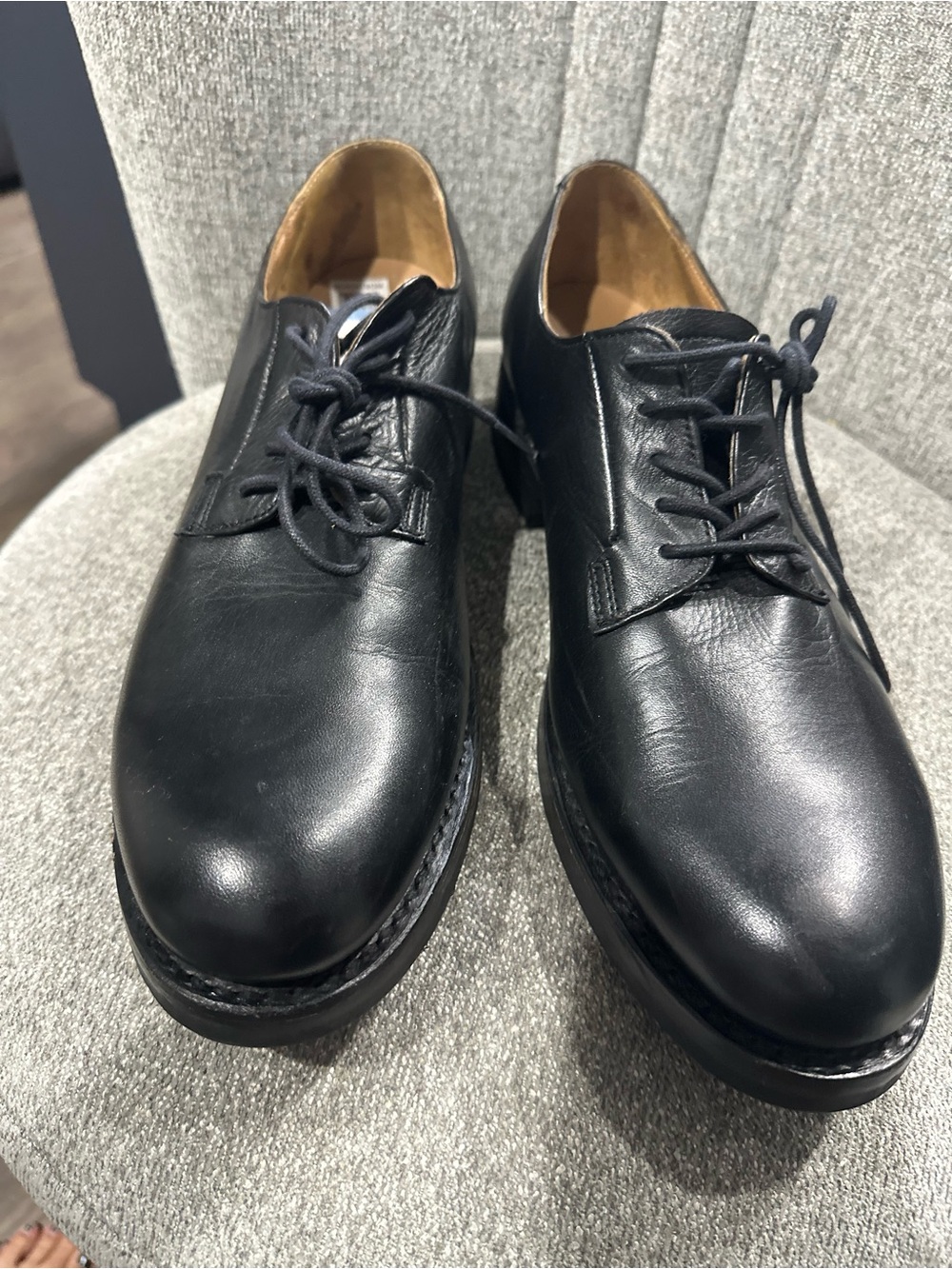 New Frye Black Leather Dylan Oxford Shoes - Smooth Lace up